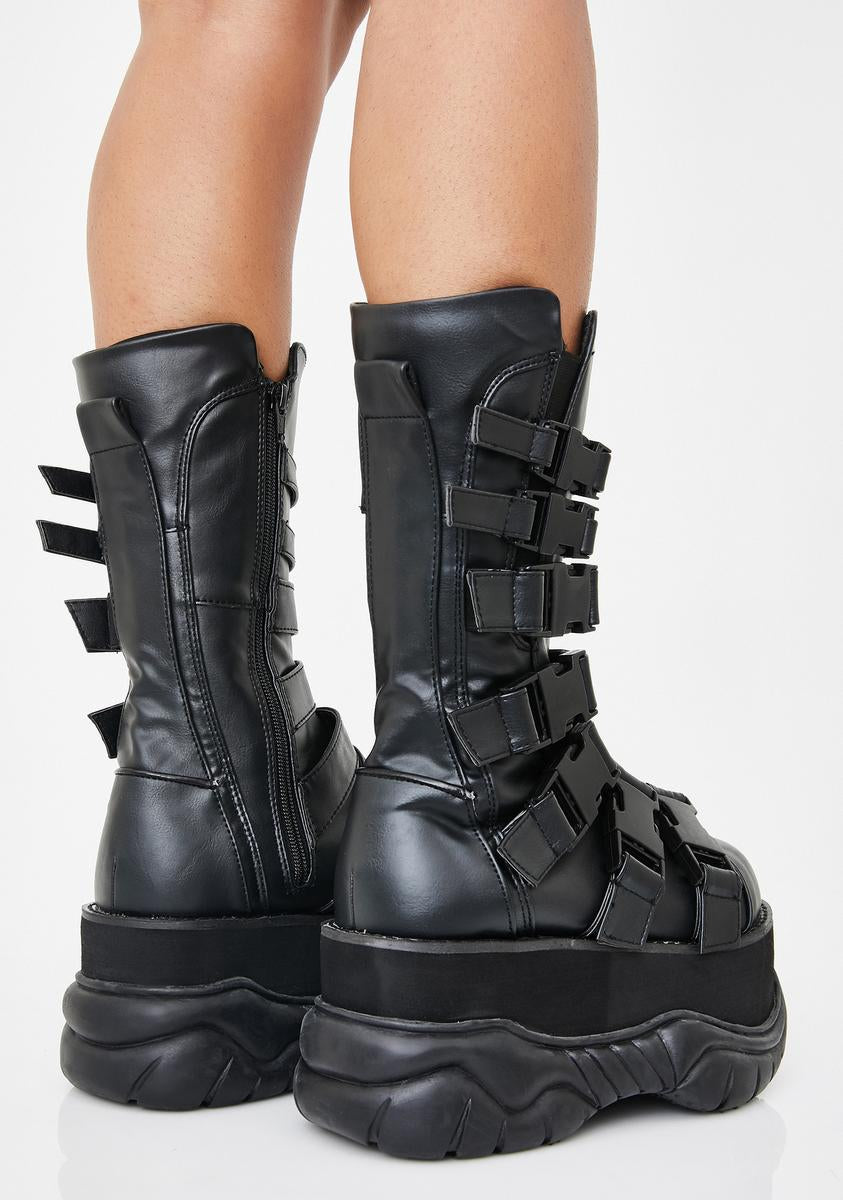Neptune-210 Unisex Platform Mid-Calf Boots – Dolls Kill