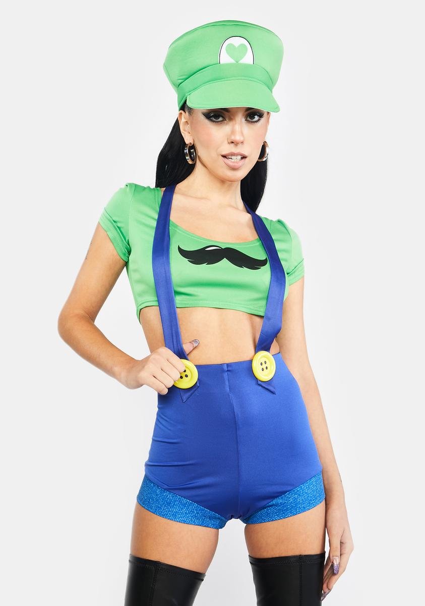Sidekick Costume Set with Peplum Top, Highwaist Bottoms and Cape