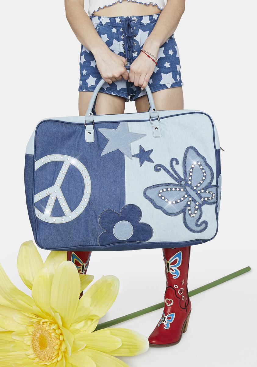 Blue Jean Baby Weekender Bag dELiA*s by Dolls Kill,All Products : American Fashion Style Bags On Sale