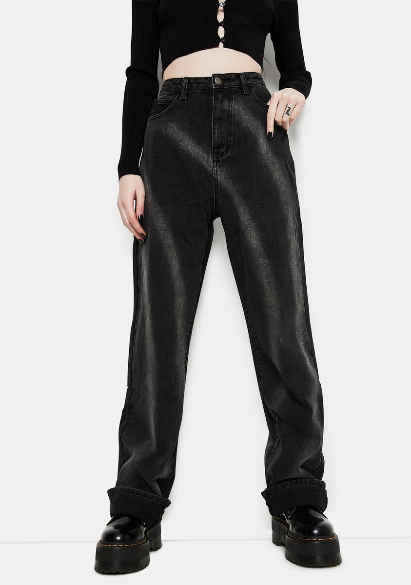 Washed Black Tie Dye Circle Effect Baggy Wide Leg Jeans Momokrom,Specials : American Fashion Style Bags On Sale Washed Black Tie Dye Circle Effect Baggy Wide Leg Jeans Momokrom,Specials : American Fashion Style Bags On Sale