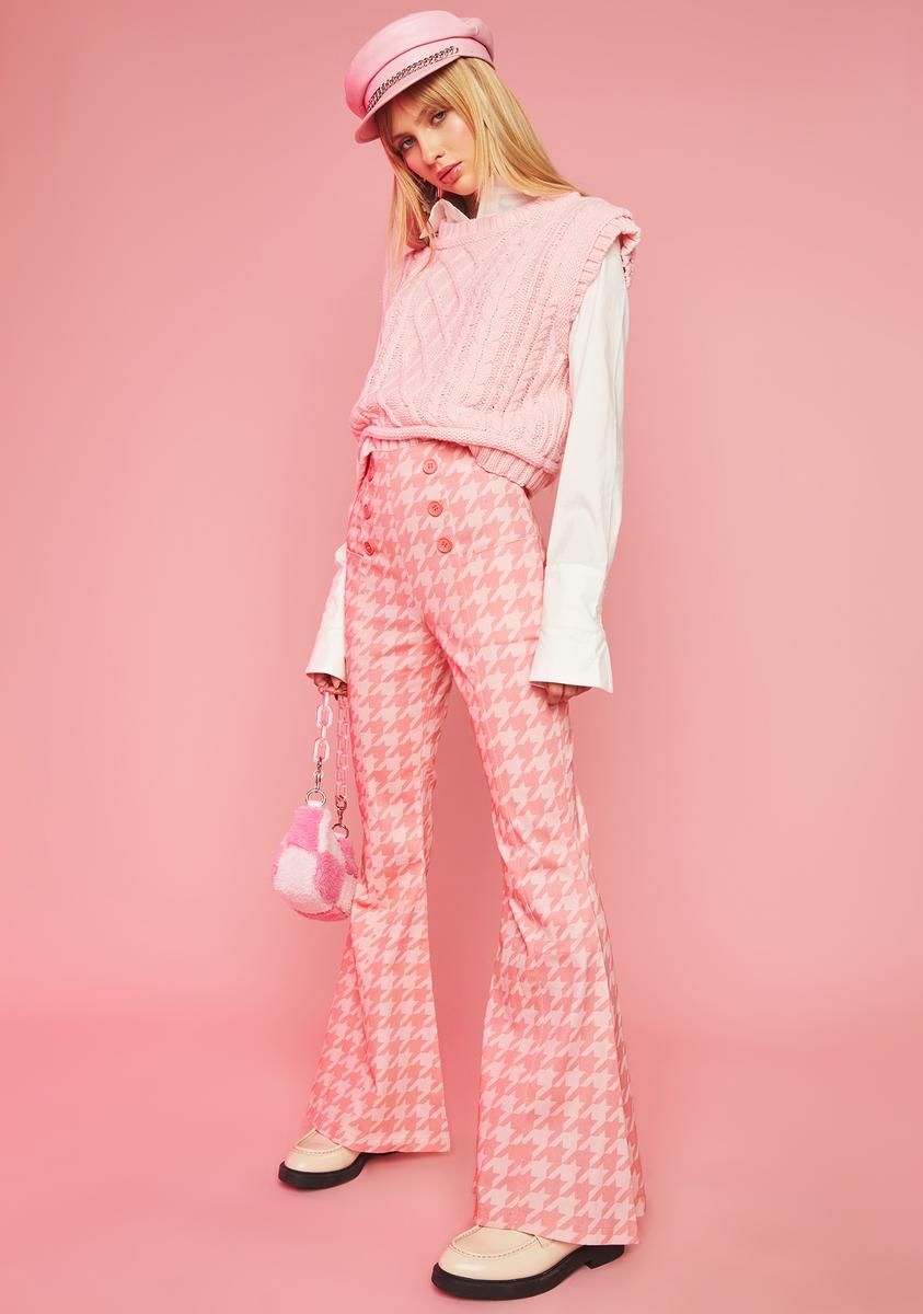 Sweet Life Houndstooth Flare Pants