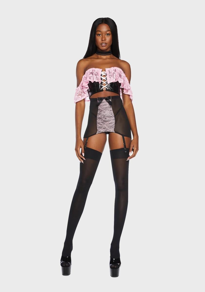 x Bettie Page Elsie Lace Girdle Playful Promises,New Products : American Fashion Style Bags On Sale