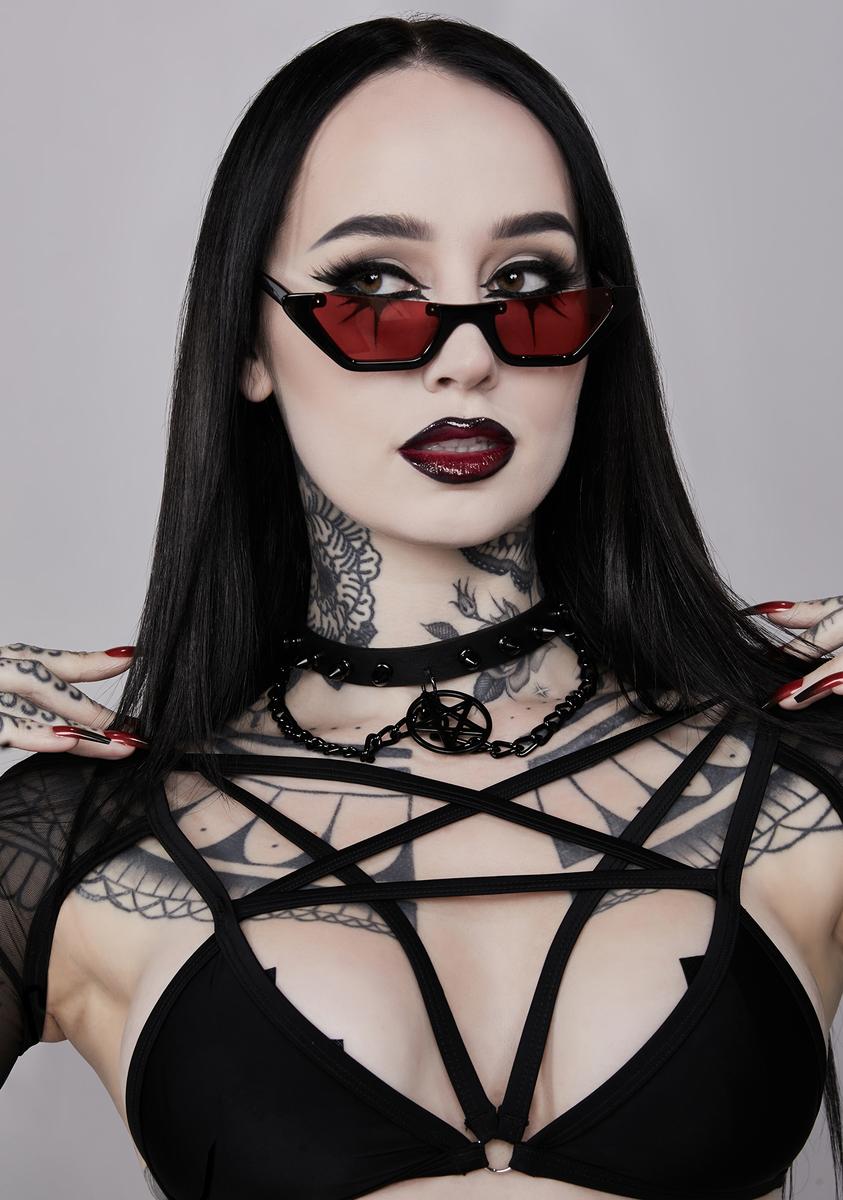 Black Pentagram Chain Choker Funk Plus,All Products : American Fashion Style Bags On Sale