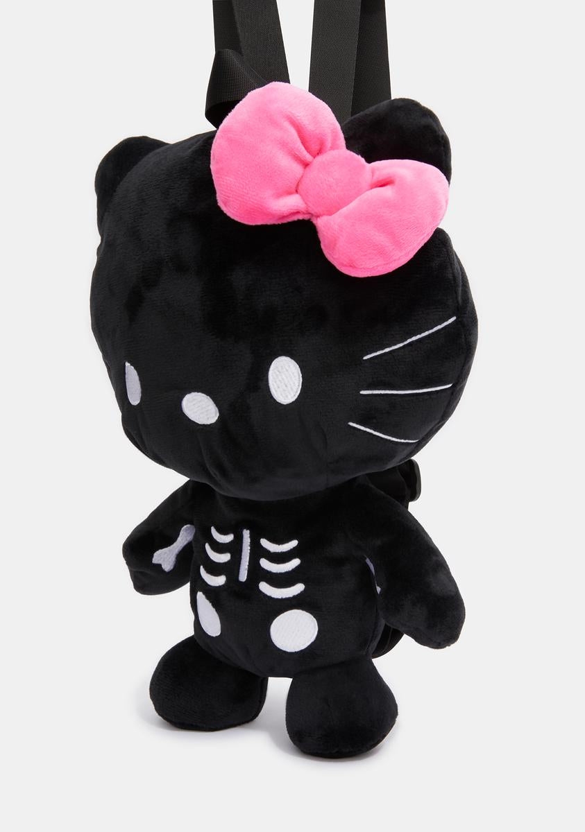 Dolls Kill Hello Kitty Skeleton Plush Backpack