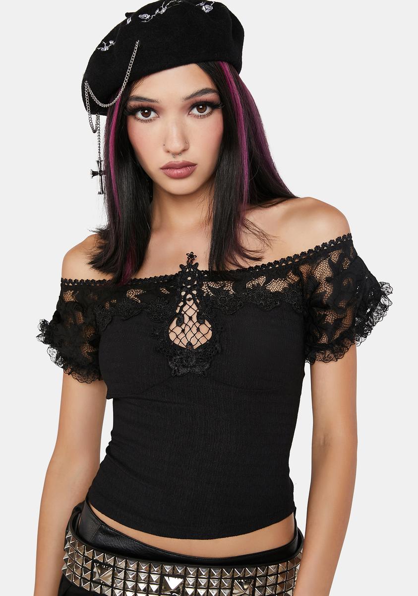Cropped Laced Off The Shoulder Top Dark In Love,Specials : American Fashion Style Bags On Sale Cropped Laced Off The Shoulder Top Dark In Love,Specials : American Fashion Style Bags On Sale