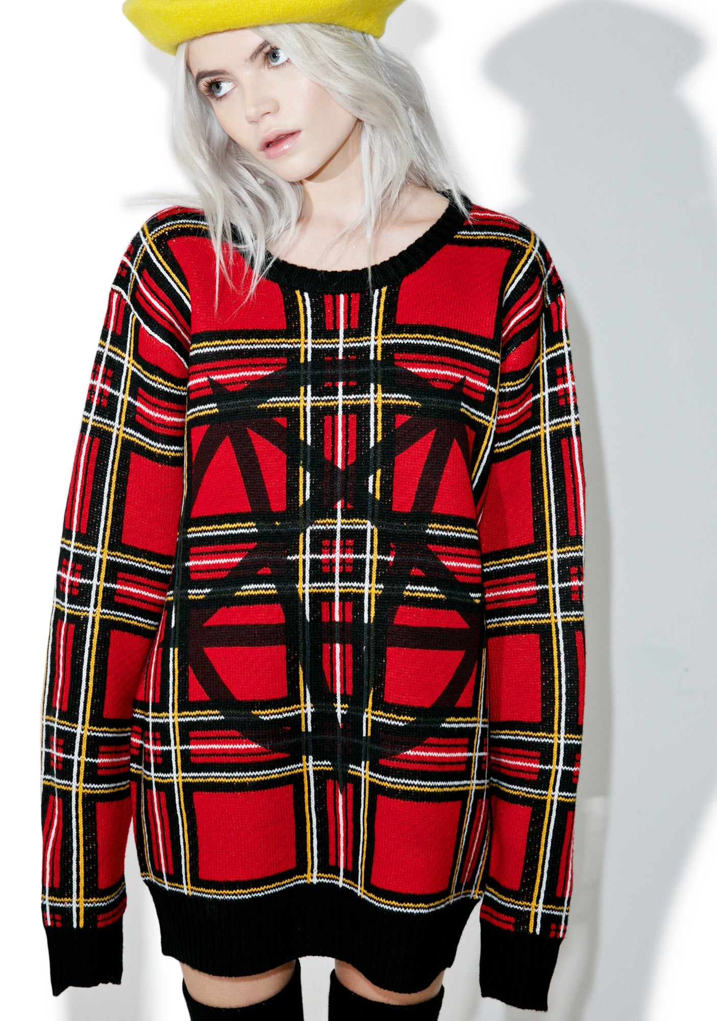 Beastplaid Pullover Sweater – Dolls Kill