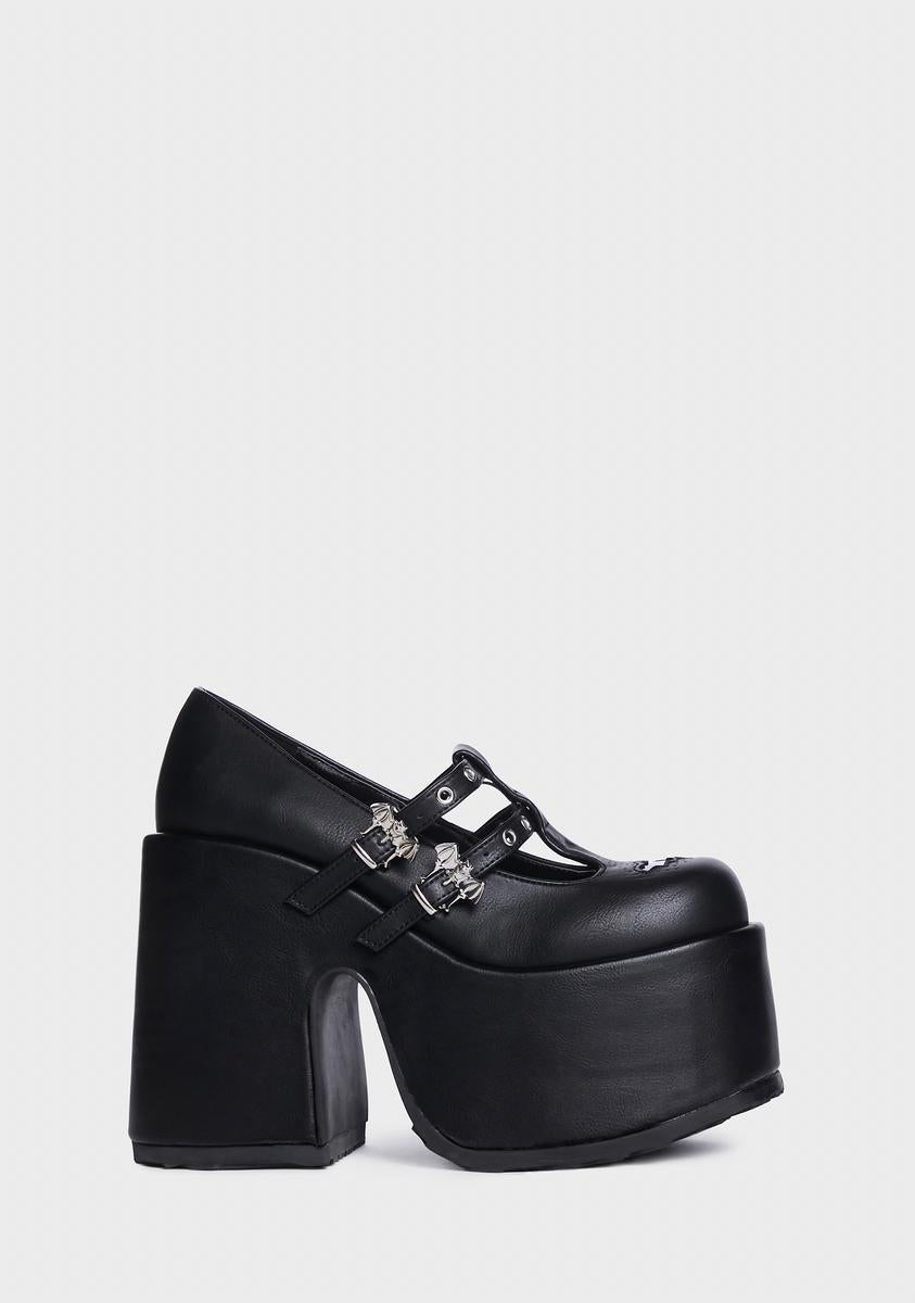Camel-55 Platform Mary Janes Demonia,All Products : American Fashion Style Bags On Sale