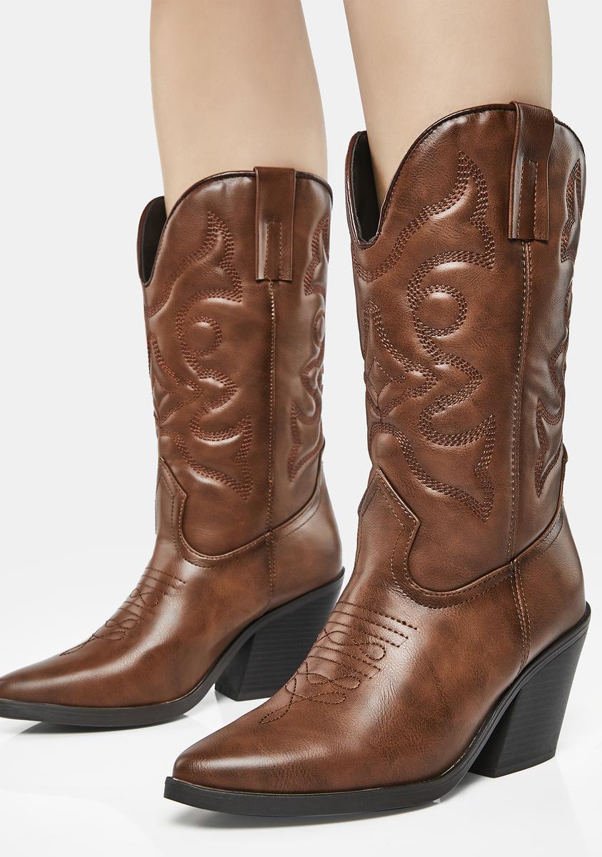 Coffee Forbidden Blaze Cowboy Boots,New Products : American Fashion Style Bags On Sale