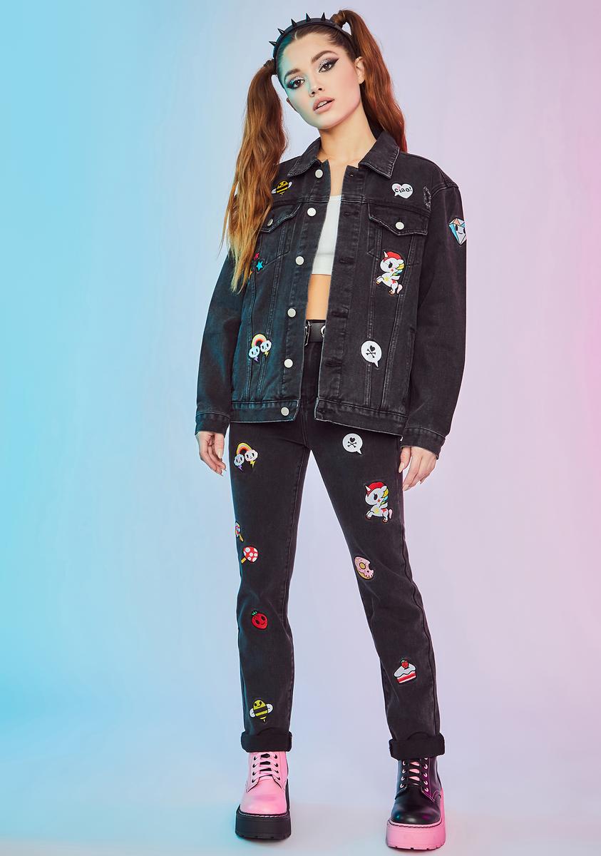 Dolls Kill X Tokidoki Stellina Unicorno Patched Denim Jacket