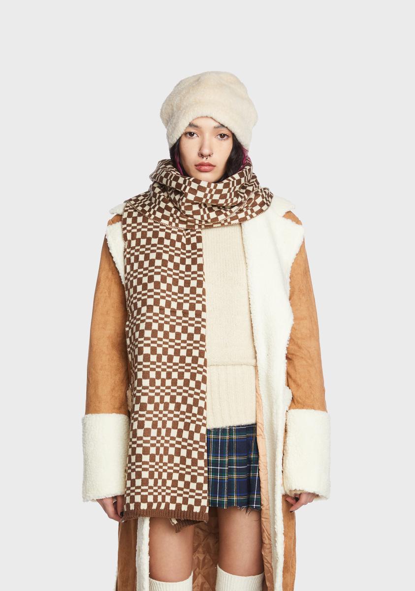 So Checked Out Knit Scarf,Specials : American Fashion Style Bags On Sale