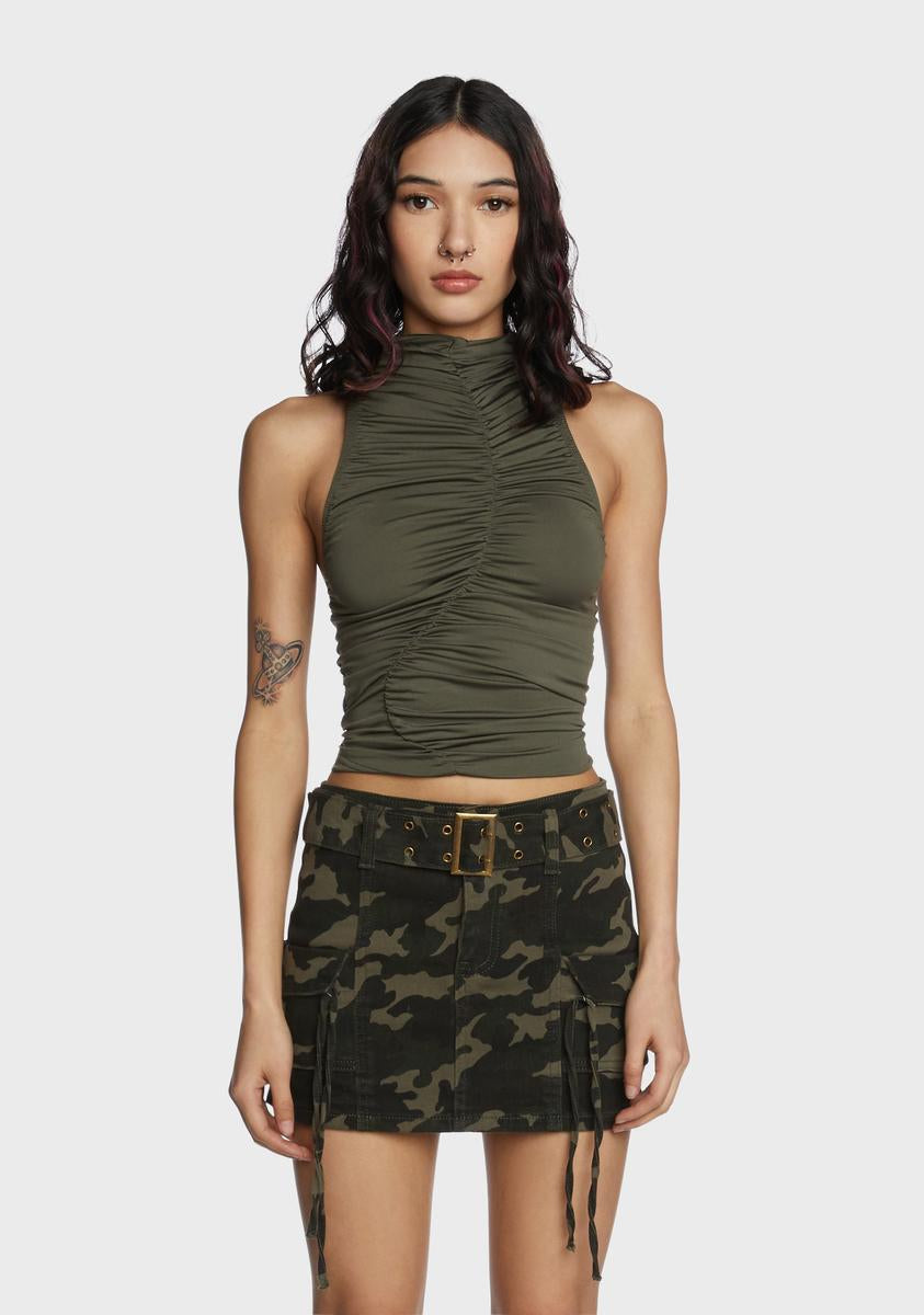 Venus Ruched Grunge Top ZEMETA,New Products : American Fashion Style Bags On Sale