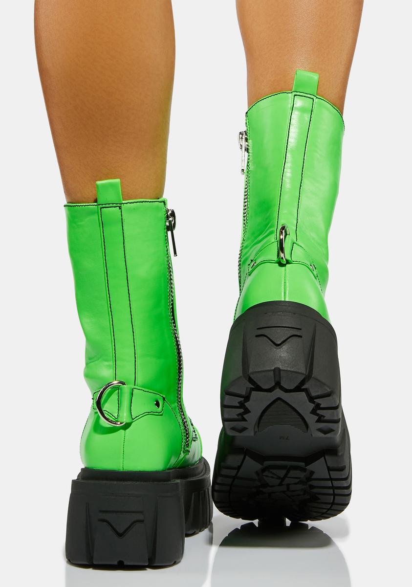 Dolls kill green boots clearance
