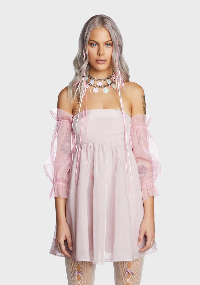 Sheer Arm Sleeves Pink Dolls Kill