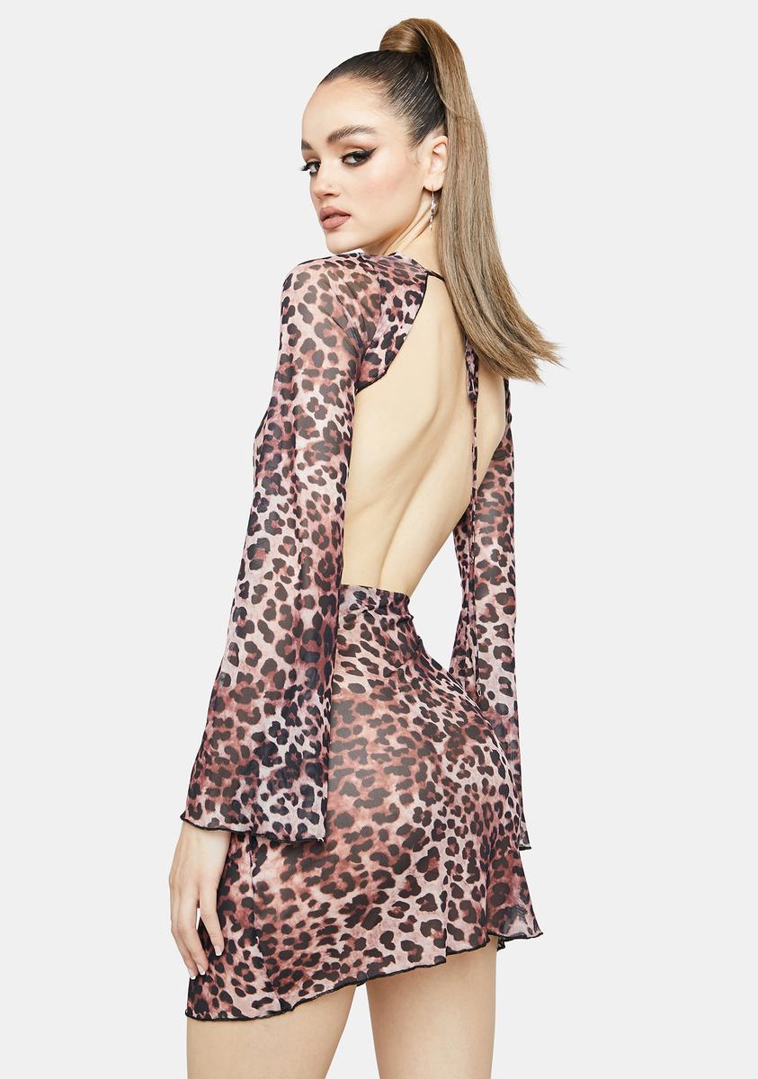 navy blue dress for baby girl Sexy Leopard Print Backless Sling Dress Women – Legends store main image 1