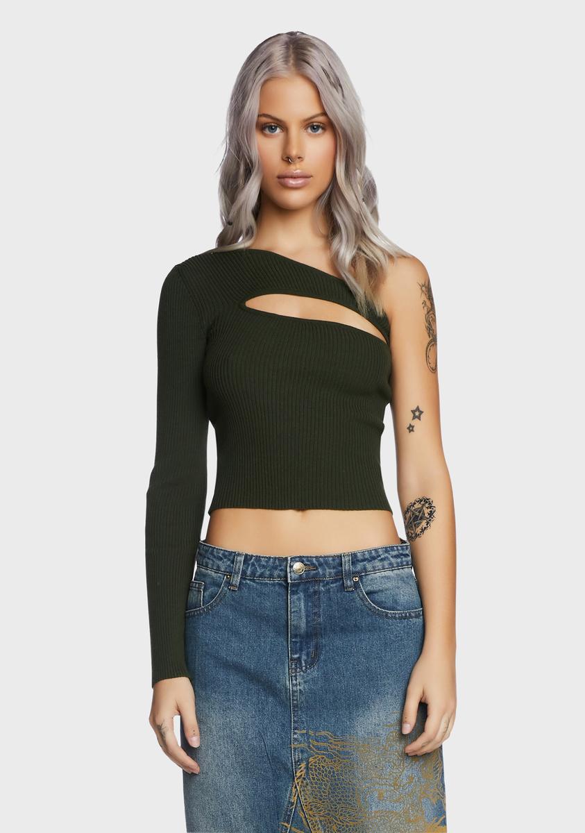 Forest Early Aughts One Shoulder Top,New Products : American Fashion Style Bags On Sale