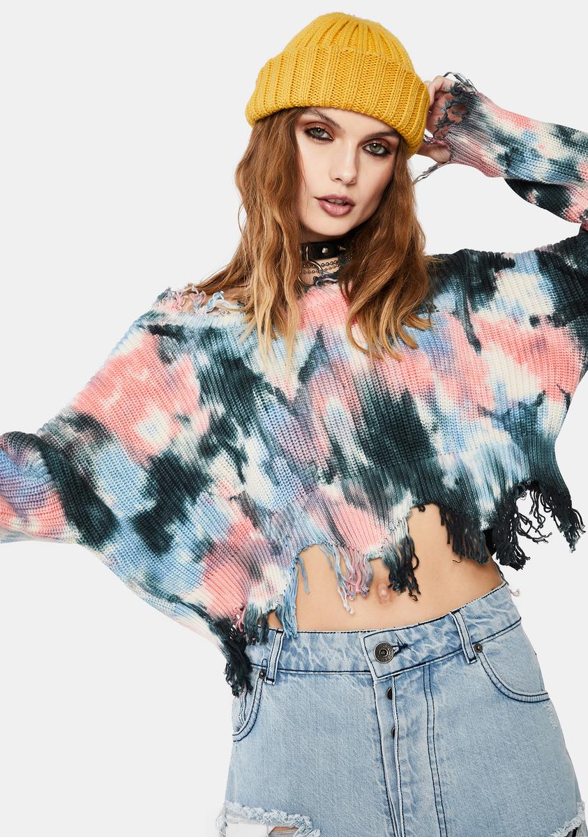 Dazed Realm Tie Dye Sweater Current Mood,Specials : American Fashion Style Bags On Sale