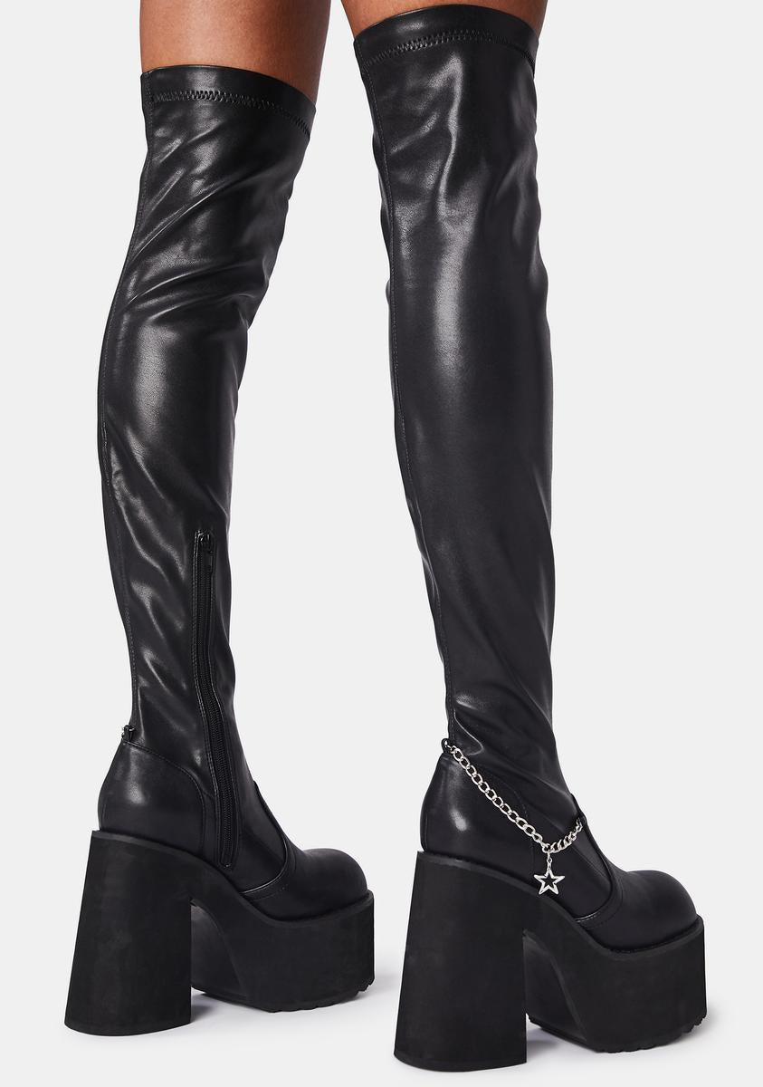 Miss Socialite Thigh High Boots