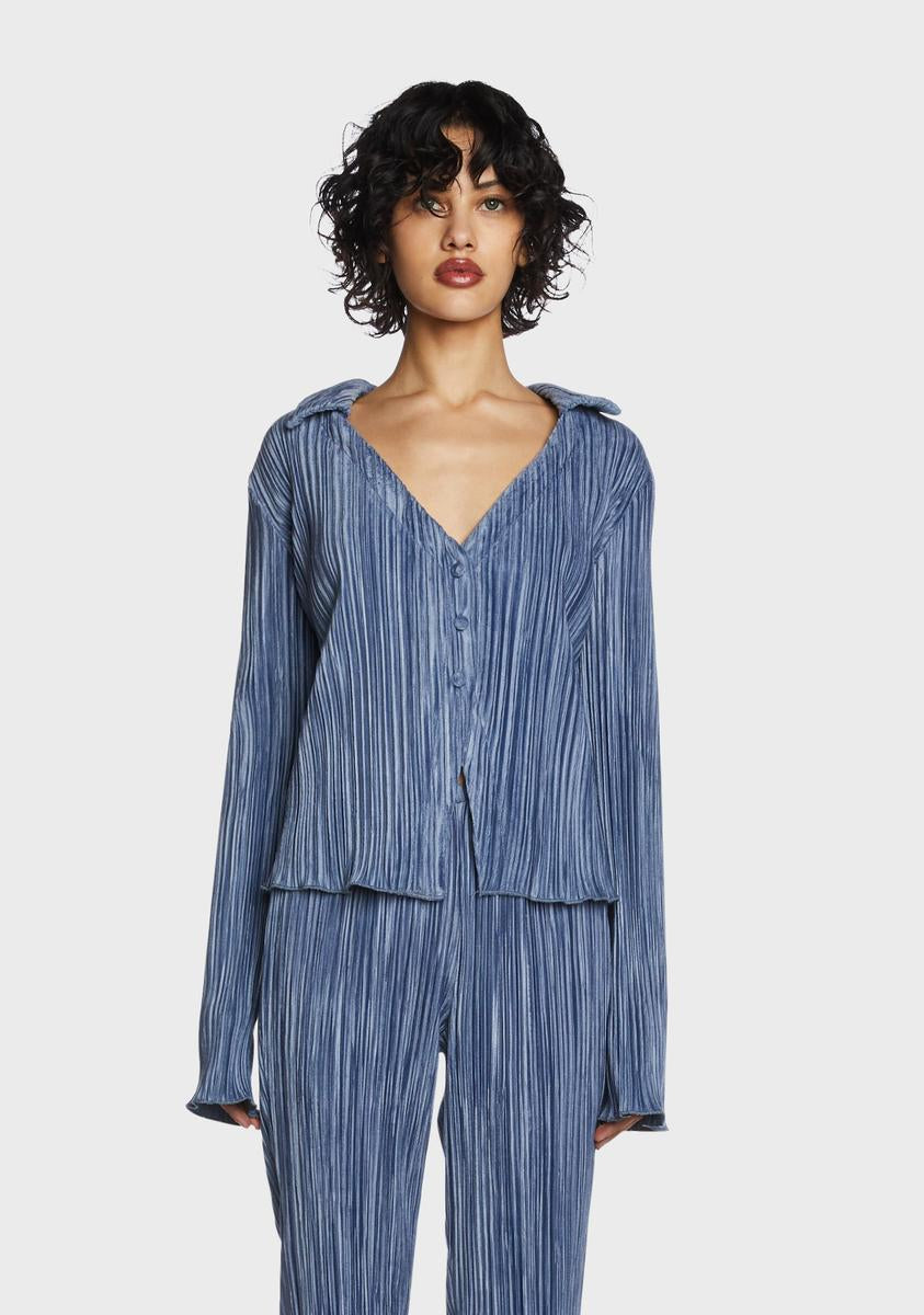 Blue Plisse Knit Collared Shirt Pretty Garbage,New Products : American Fashion Style Bags On Sale Blue Plisse Knit Collared Shirt Pretty Garbage,New Products : American Fashion Style Bags On Sale