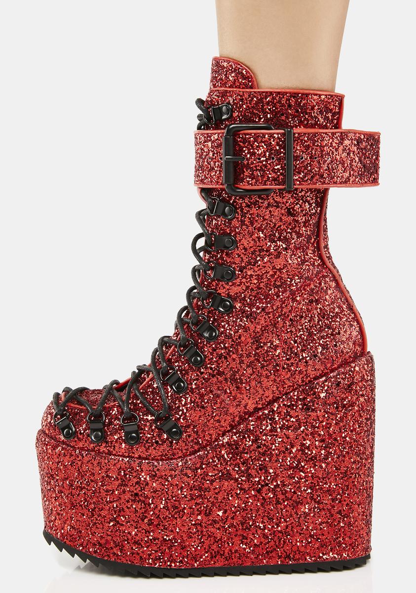 Dolls kill deals glitter boots