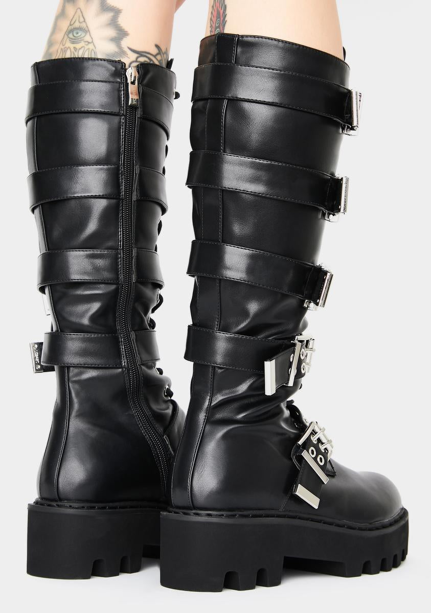 lamoda lockdown knee high boots