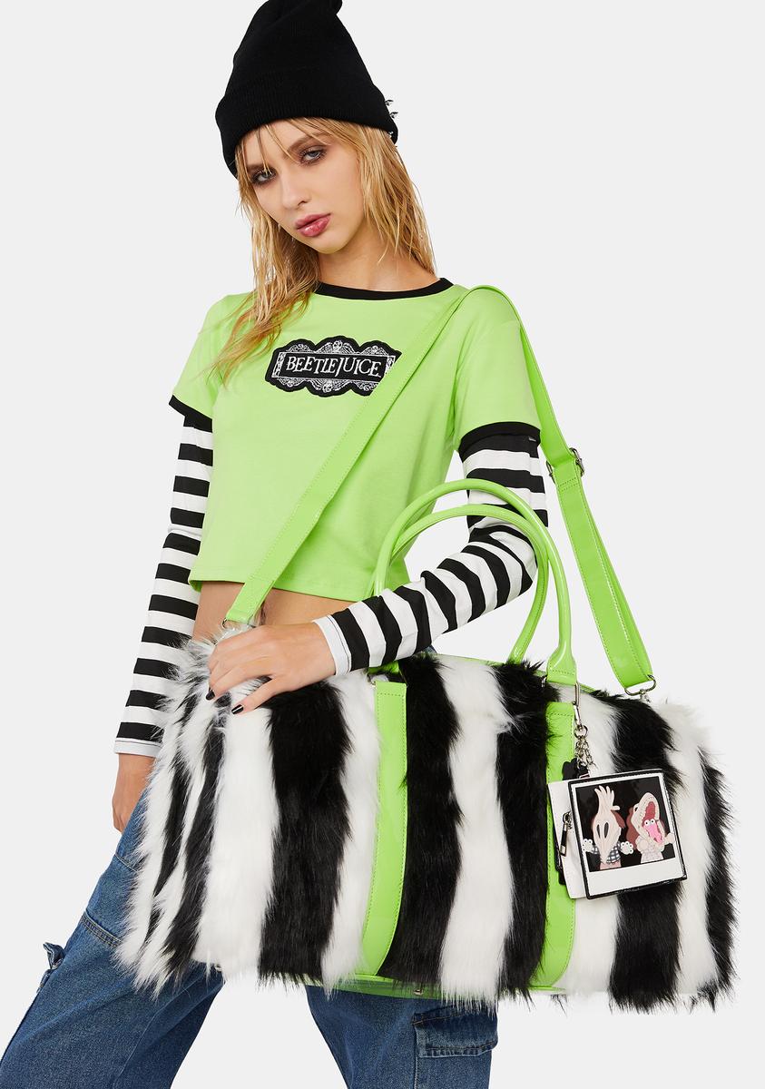 Wreaking Havoc Faux Fur Weekender Dolls Kill X Beetlejuice,New Products : American Fashion Style Bags On Sale Wreaking Havoc Faux Fur Weekender Dolls Kill X Beetlejuice,New Products : American Fashion Style Bags On Sale