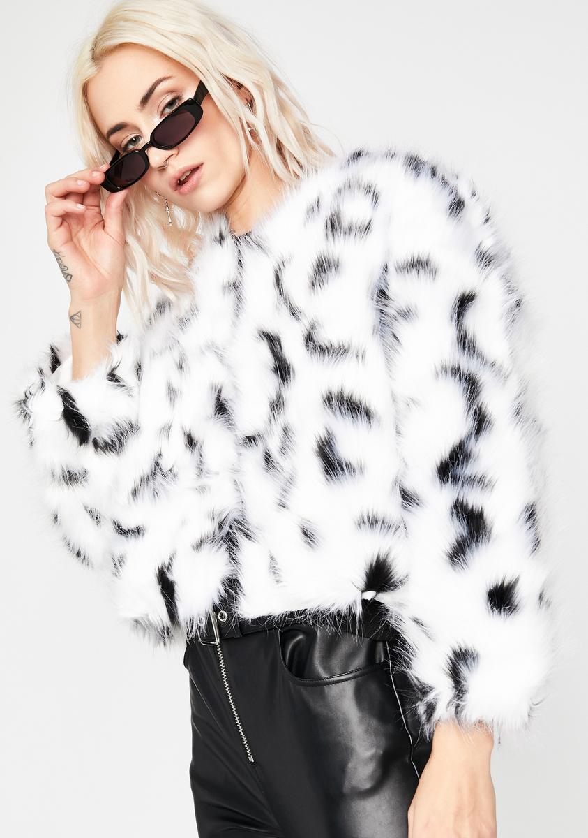Dalmatian Spot Faux Fur Jacket – Dolls Kill 