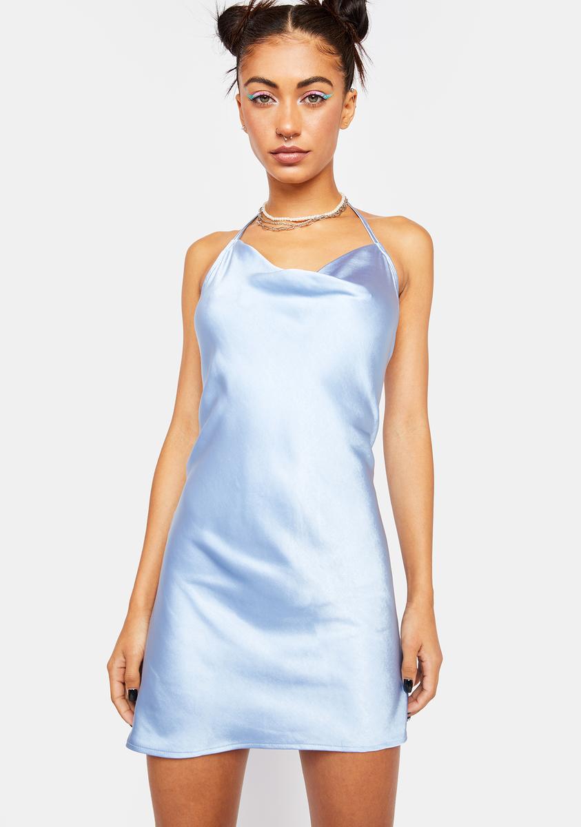 Motel Satin Cowl neck Dress