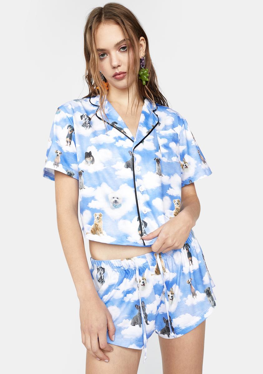 All Dogs Go To Heaven Pajama Set dELiA*s by Dolls Kill,All Products : American Fashion Style Bags On Sale
