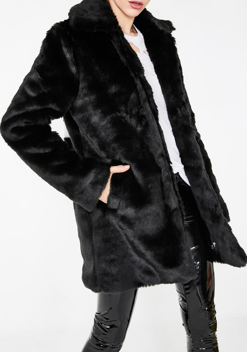 Current Mood Punk Tendencies Faux Fur Jacket – Dolls Kill