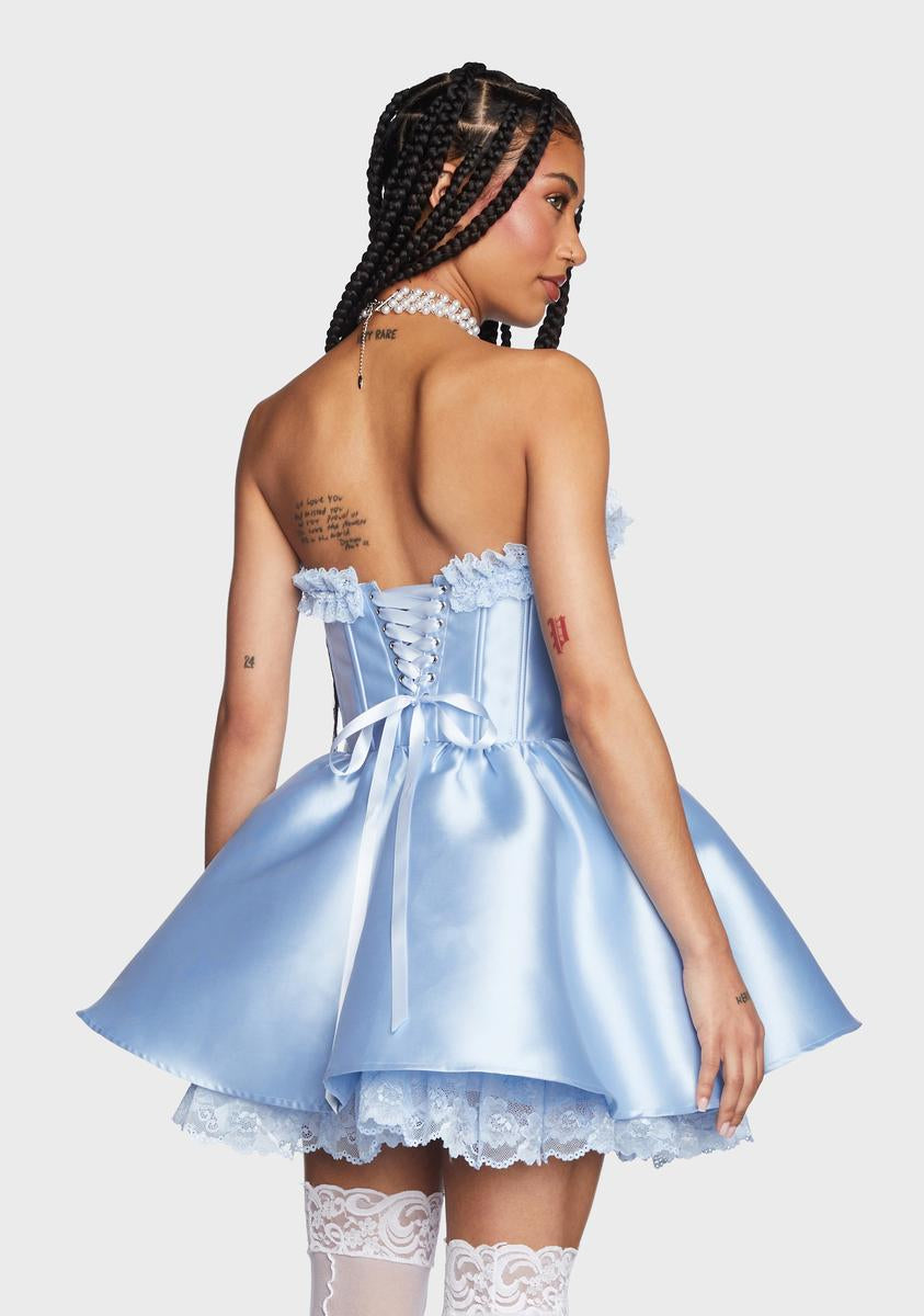 forever fancy corset dress Sugar Thrillz Strapless Taffeta Corset Dress