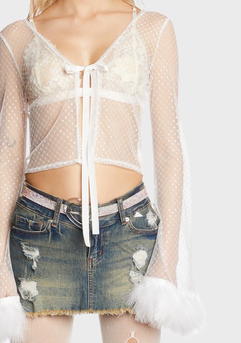 Marabou cardigan on sale
