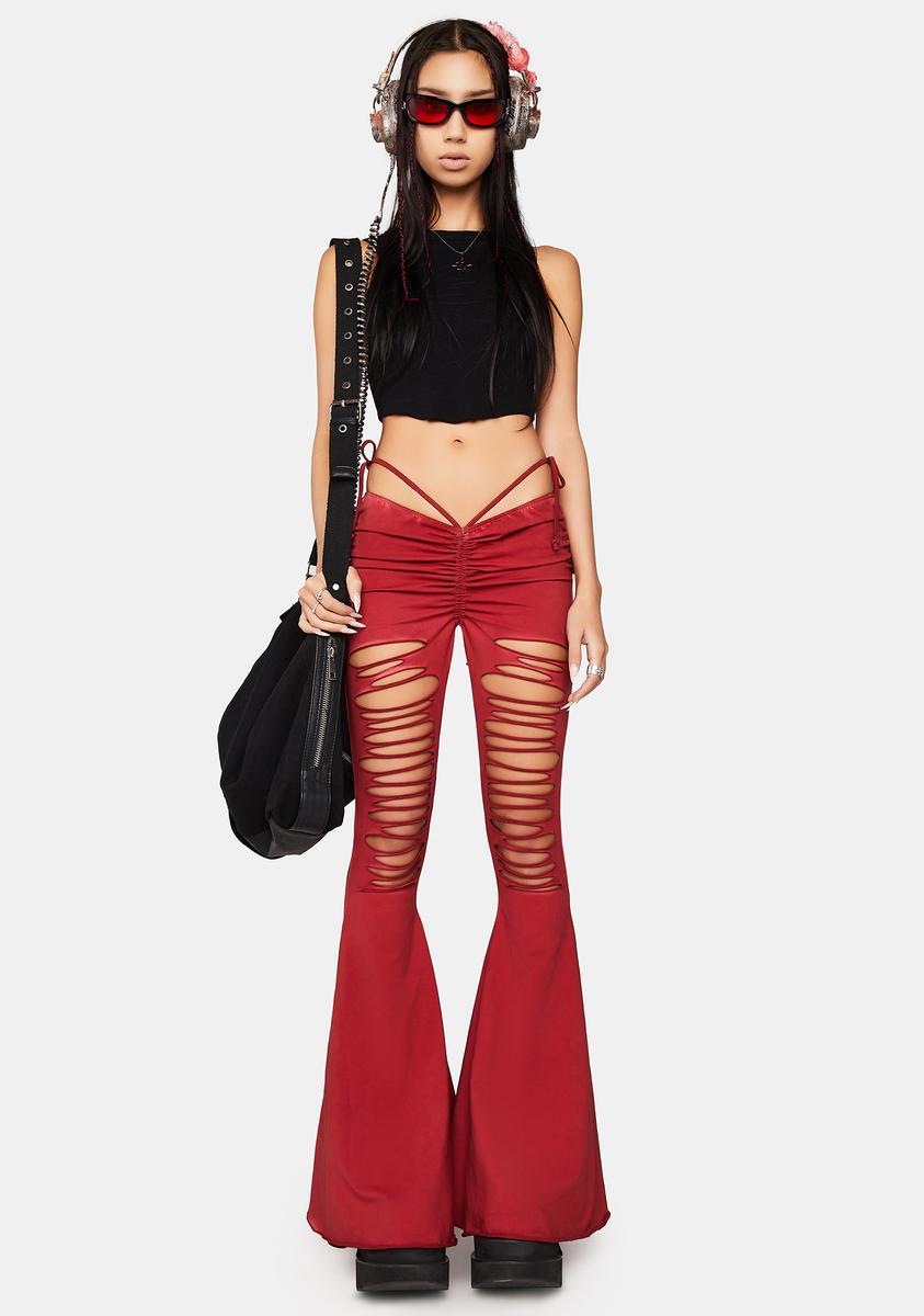 mm6M.Y.O.B CUT-OUT FLARED PANTS - northwoodsbookkeeping.com