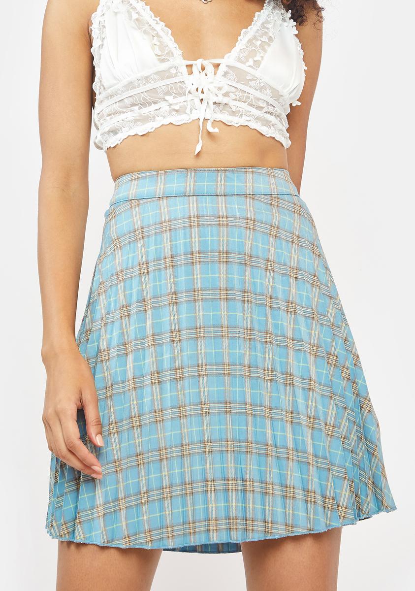 Dollskill blue plaid skirt shop