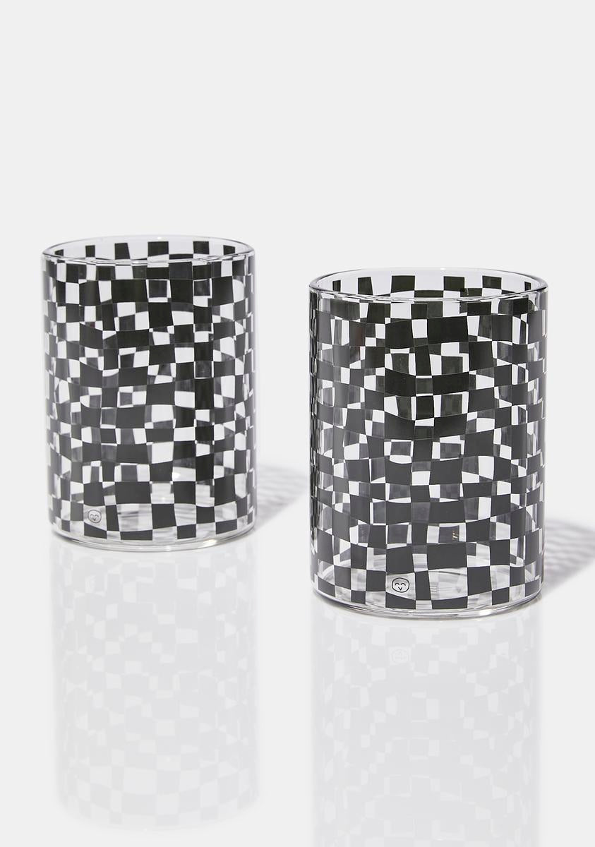 Checkered Glass Two Piece Set Black – Dolls Kill