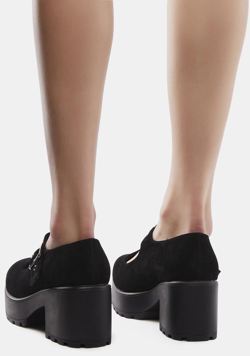 Sai black suede online mary janes