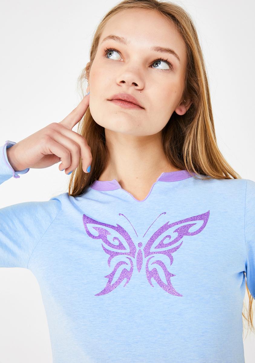 Delia's Butterfly Long Sleeve Graphic Tee – Dolls Kill