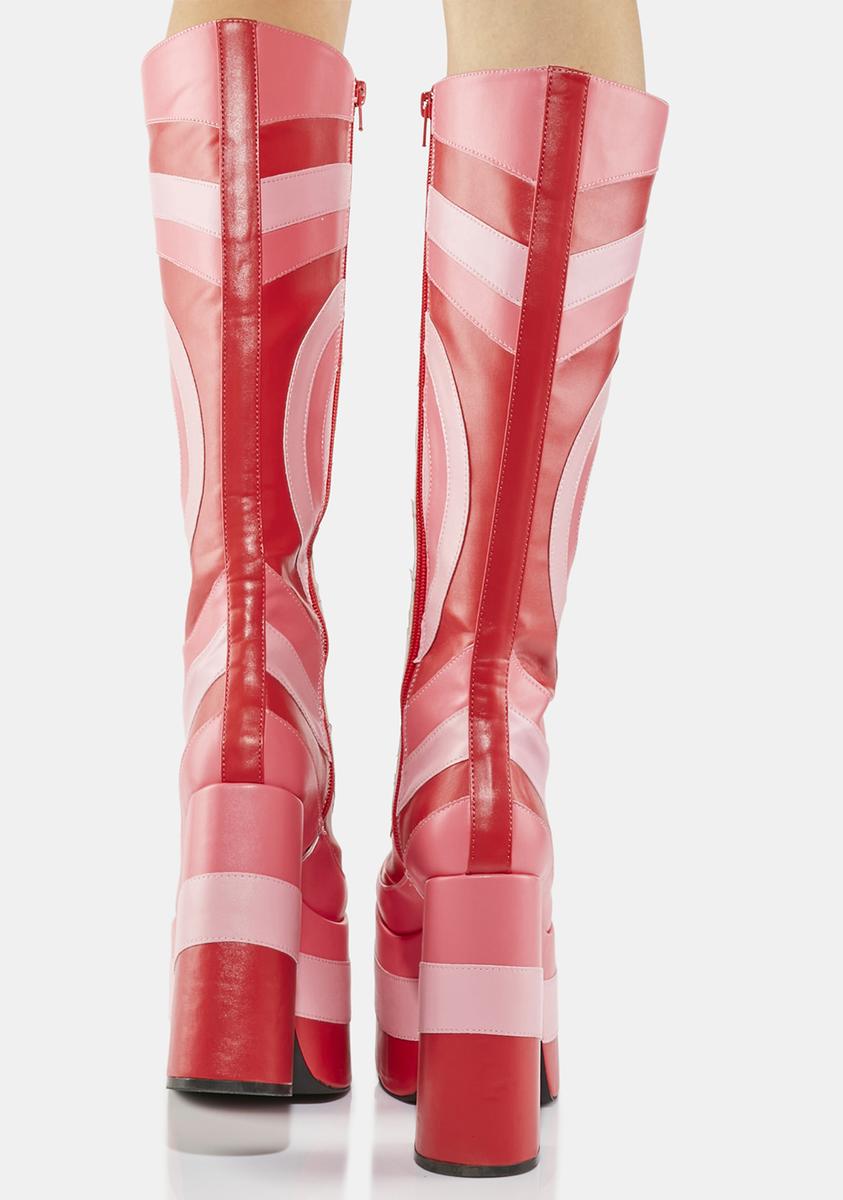 Dolls Kill x The Powerpuff Girls Ending Scene Heart Print Knee High