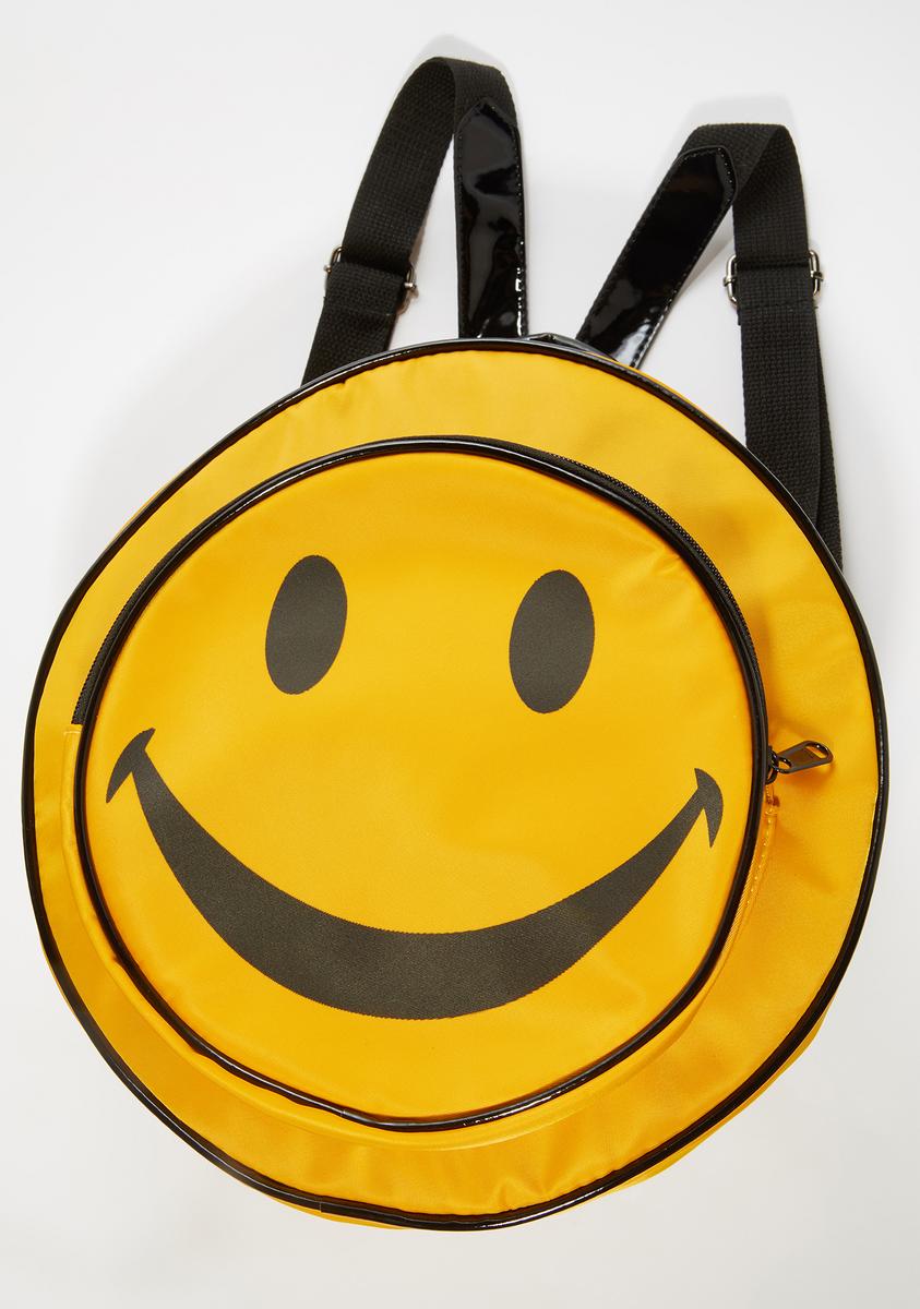 happy face mini backpack Circle Smiley Face Backpack
