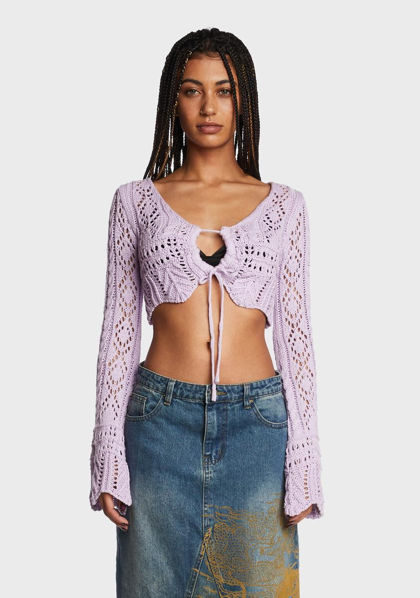 Among The Crowd Crochet Top,All Products : American Fashion Style Bags On Sale