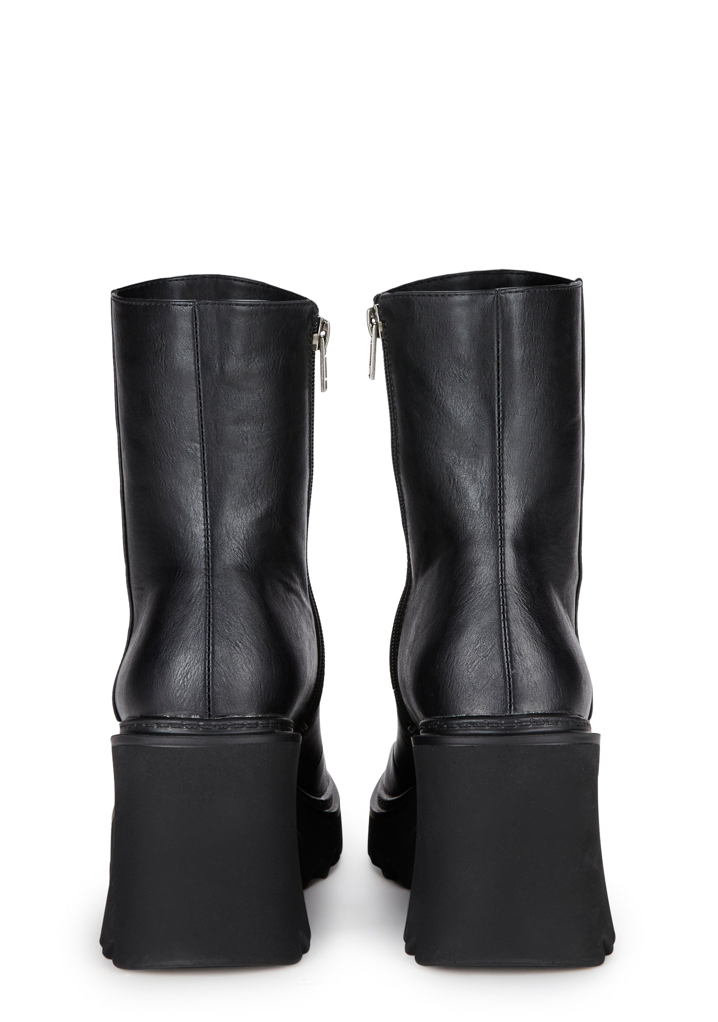 Lamoda Chunk Ankle Vegan Leather Boots Black Dolls Kill