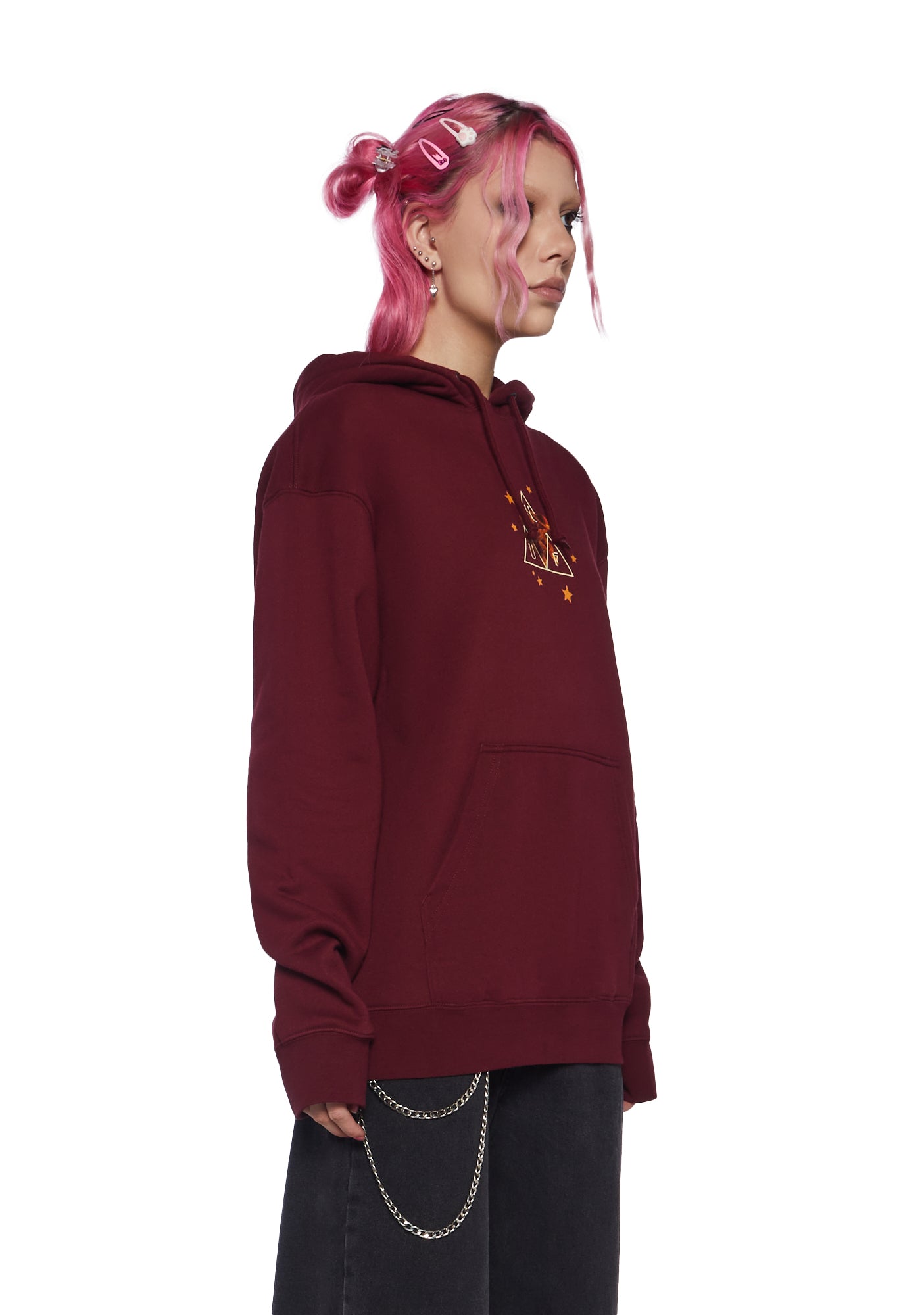 Huf hoodie red new arrivals