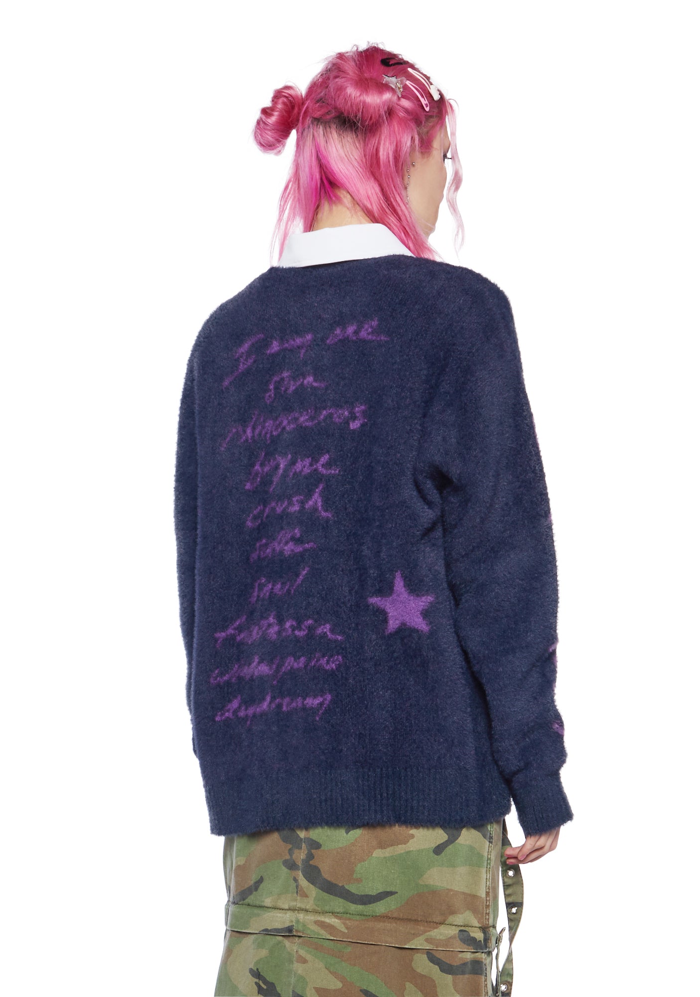HUF Smashing Pumpkins Siamese Dream 90s Mohair Cardigan HUF Smashing Pumpkins Siamese Dream 90s Mohair Cardigan