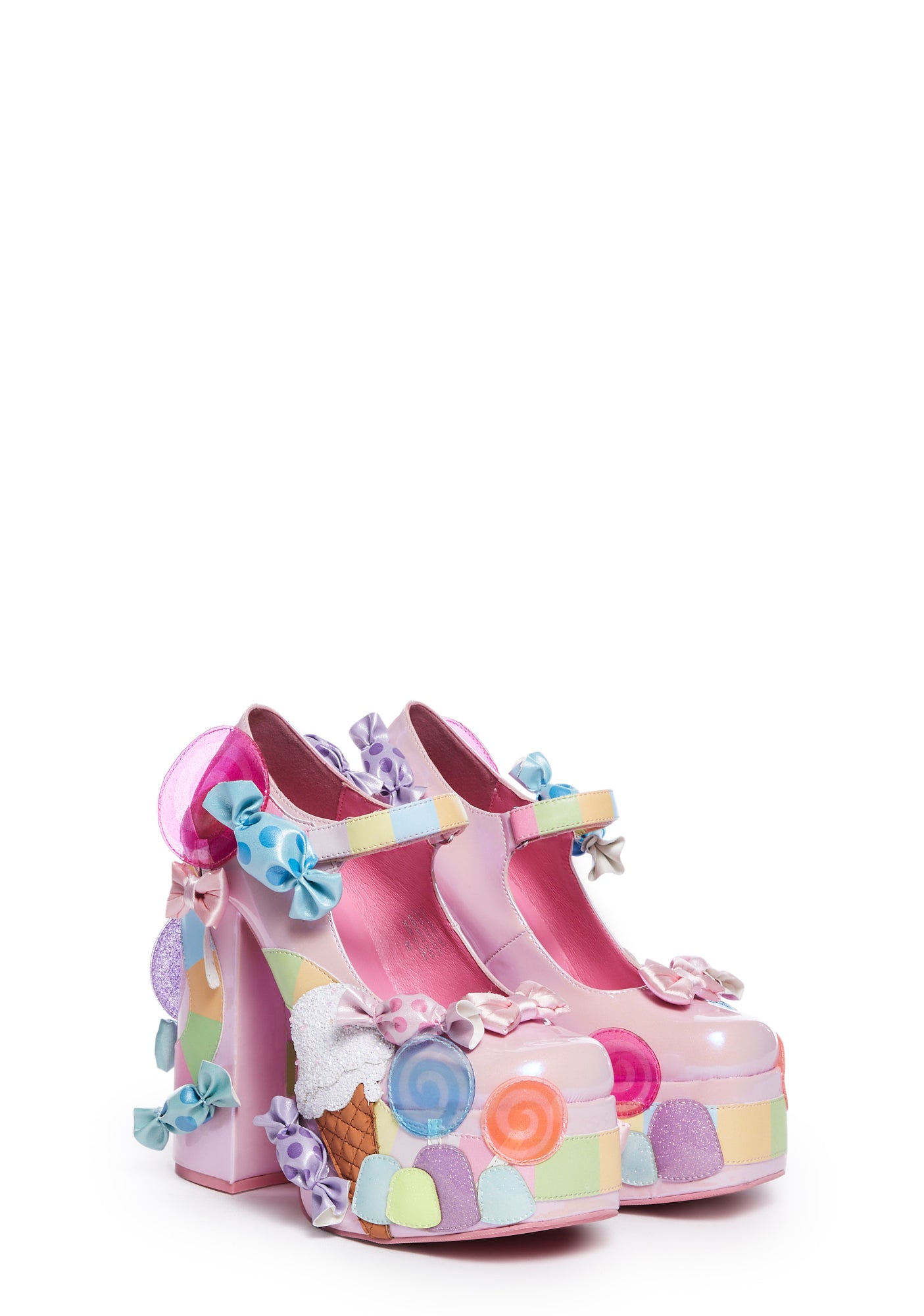 Dolls Kill x Candyland Glitter Candy Applique Platform Mary