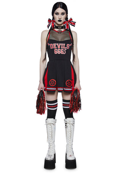 Trickz N Treatz Hell Hound Dog Cheerleader Costume - Red/Black – Dolls Kill