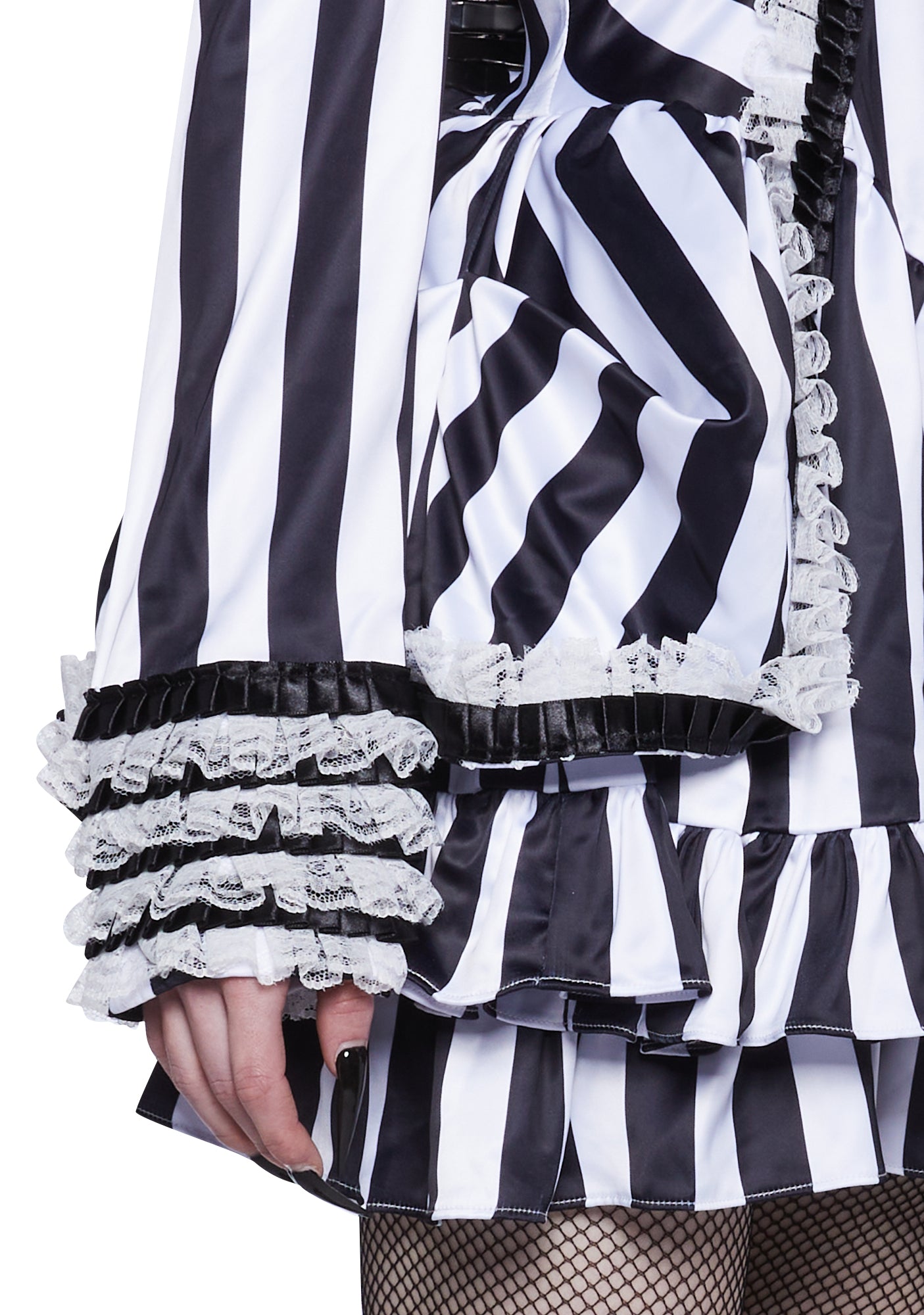 Striped Sleepy Hollow Story Mini Dress Sexy Womans Halloween Costume