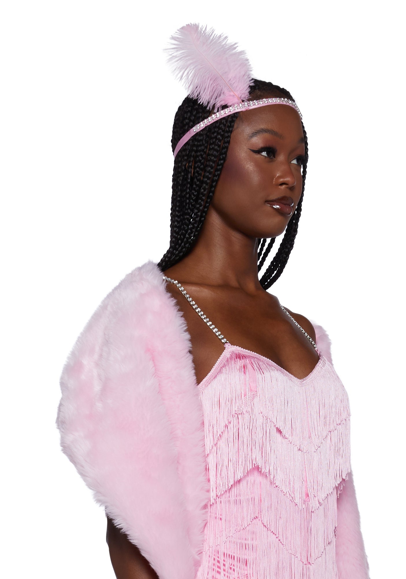 1920s Vintage Flapper Sexy Womans Halloween 20 s Costume Pink Dolls Kill