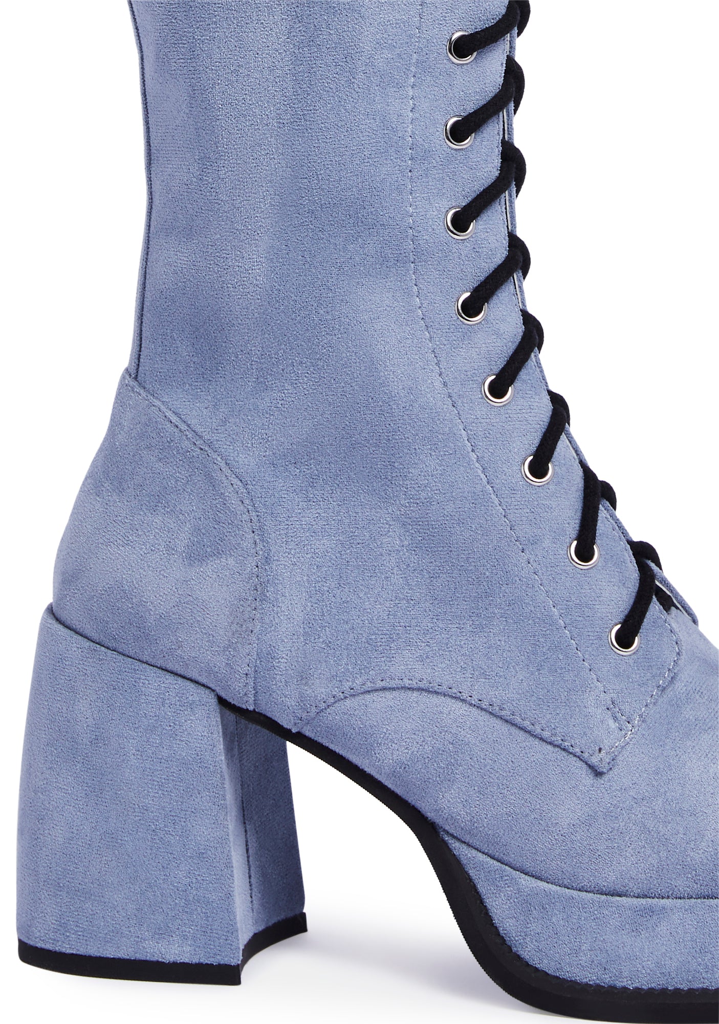Delia Suede Lace Up Ankle Boot Delia's Faux Suede Lace Up Thigh