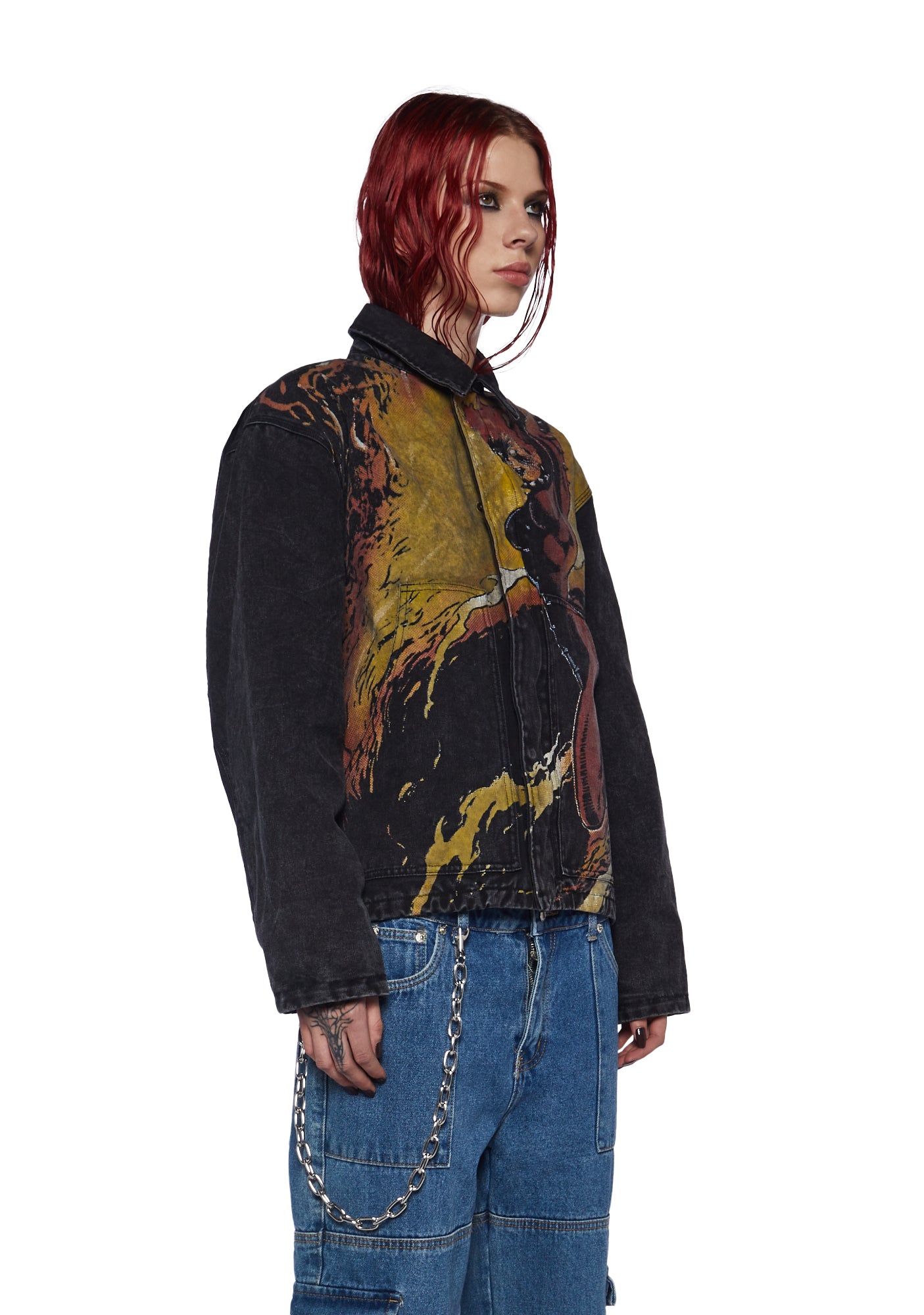 Huf X-men Dark Phoenix Work Jacket Mサイズ HUF X Men Phoenix Graphic Jacket - Multi – Dolls Kill
