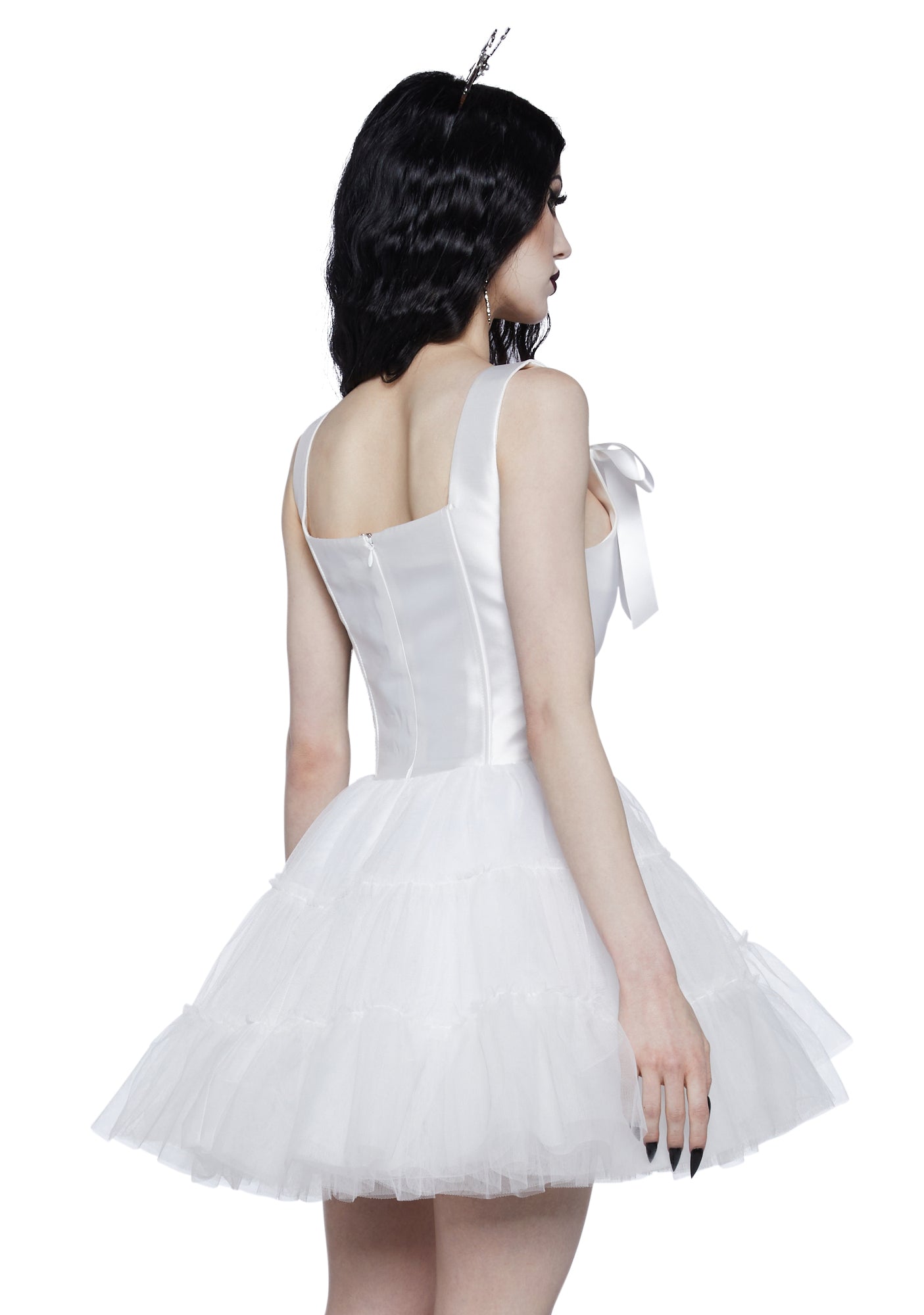 Unholy Corset Mini Dress- White – Dolls Kill