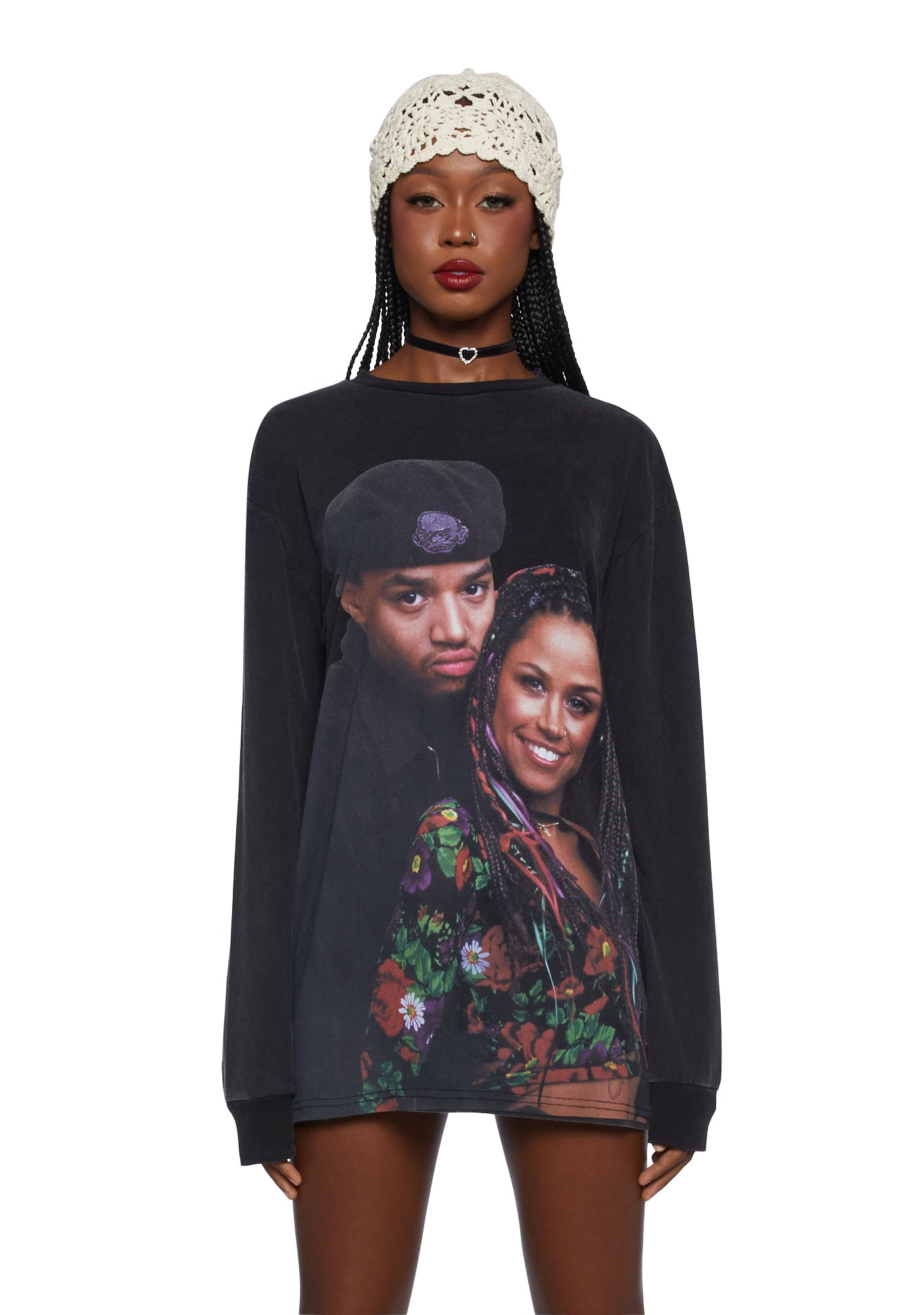 Dolls Kill x Clueless Dionne Murray Graphic Oversized Tee Black